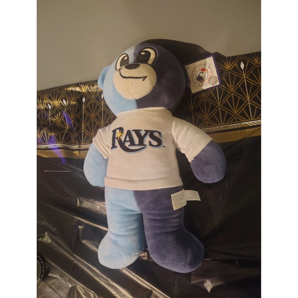 Tampa Bay Rays MLB Plush Bear Two Tone Blue Mascot Teddy Bear NWT